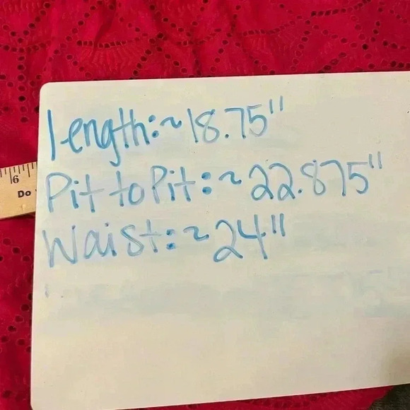 Sundance Eyelet Scoop Neck Short Sleeve Pink Blouse Top Womens Sz Petite Medium - Picture 9 of 9